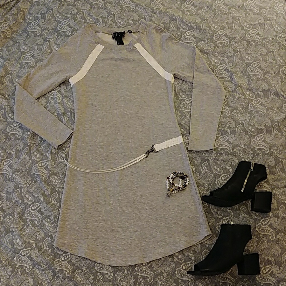 Heather gray Poleci sweatshirt dress